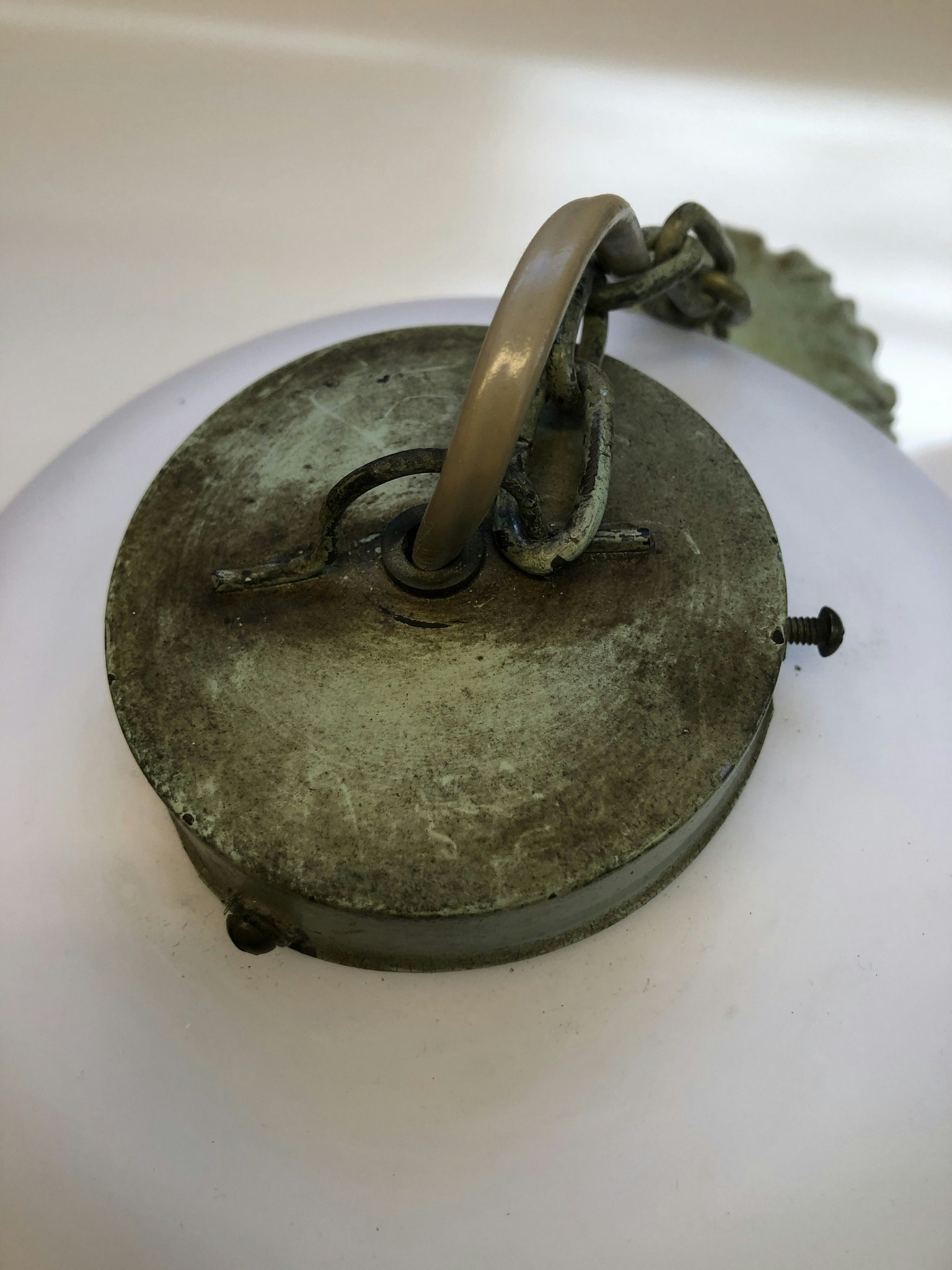 TAKLAMPA, metall/glas, Swedisch Modern, 1930/40-tal.