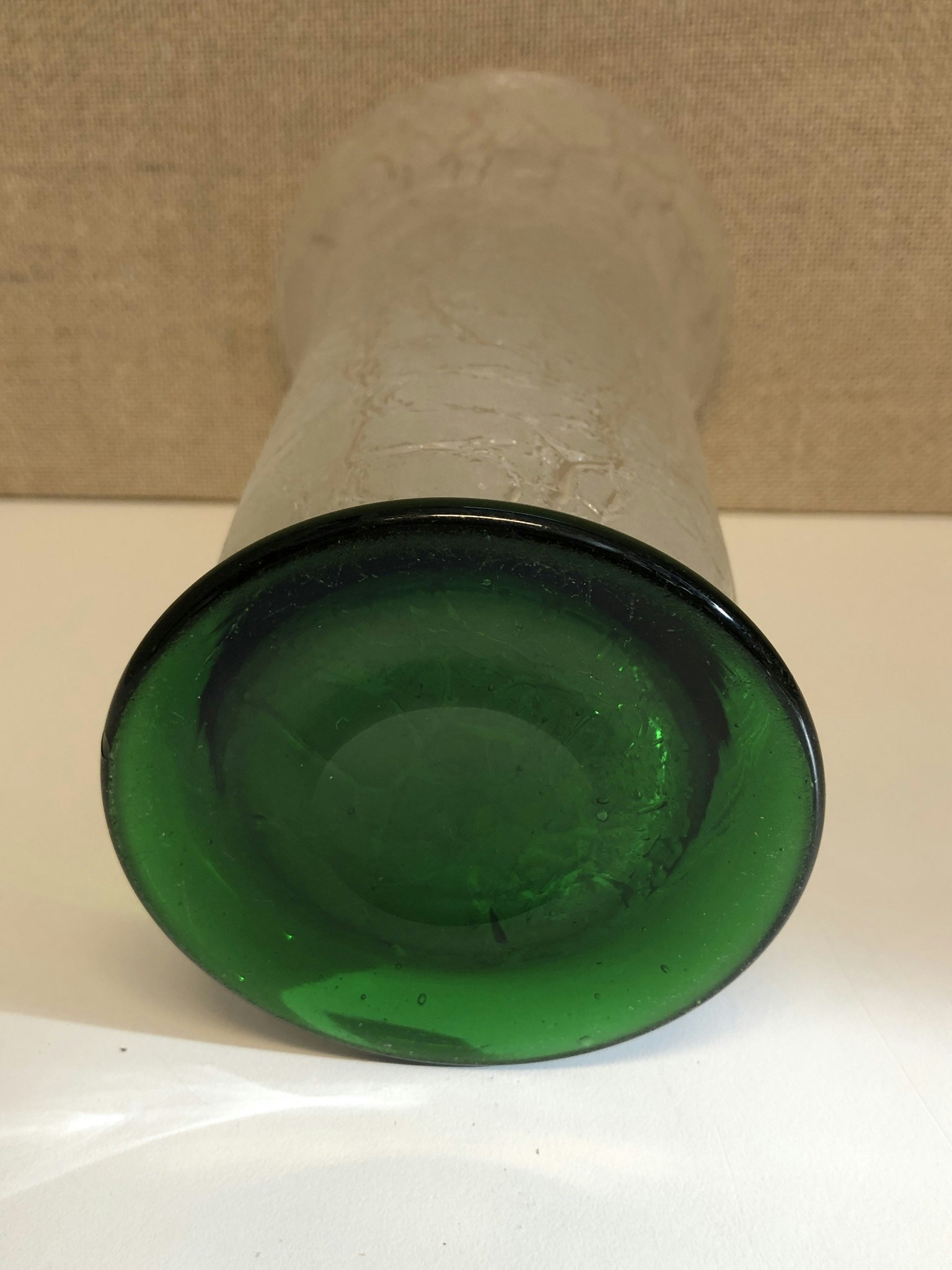 VASE, glass, hand-blown, first half of the 20th century.