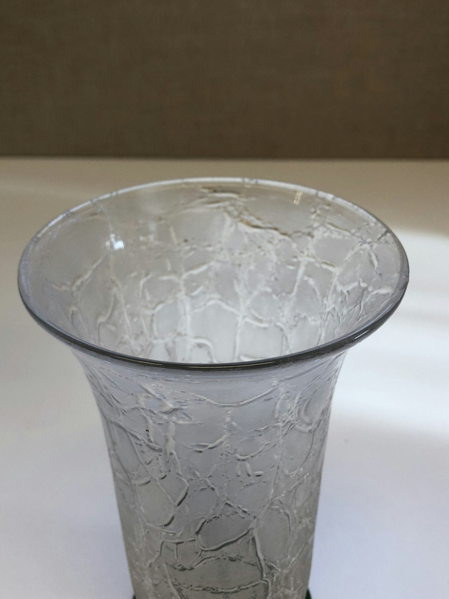 VASE, glass, hand-blown, first half of the 20th century.