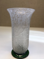 VASE, glass, hand-blown, first half of the 20th century.