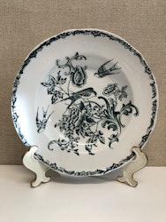 DEEP PLATE, porcelain, "Swalan", Rörstrand, first half of the 20th century.