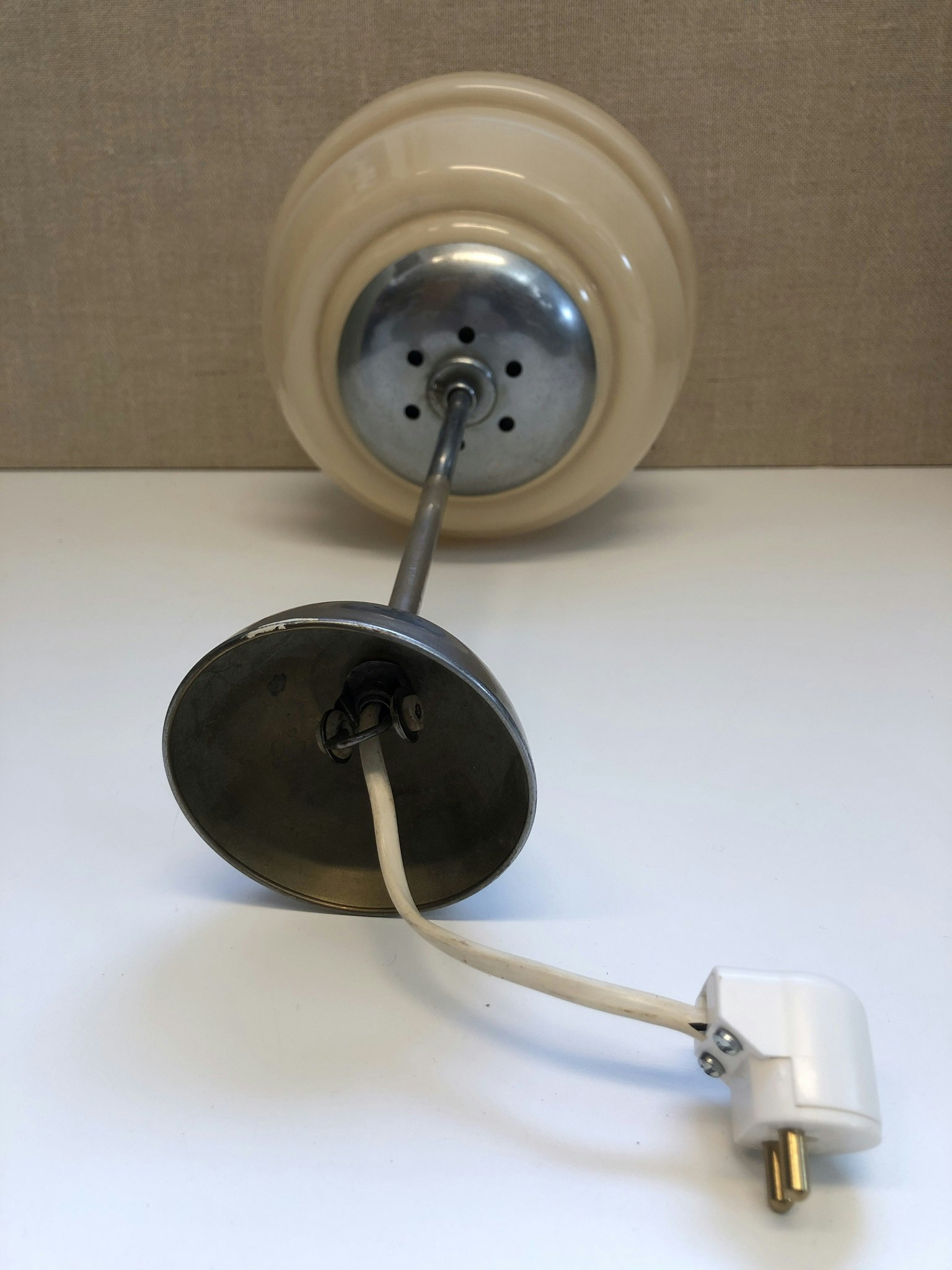 TAKLAMPA, metall/glas, Art Deco, 1920/30-tal.