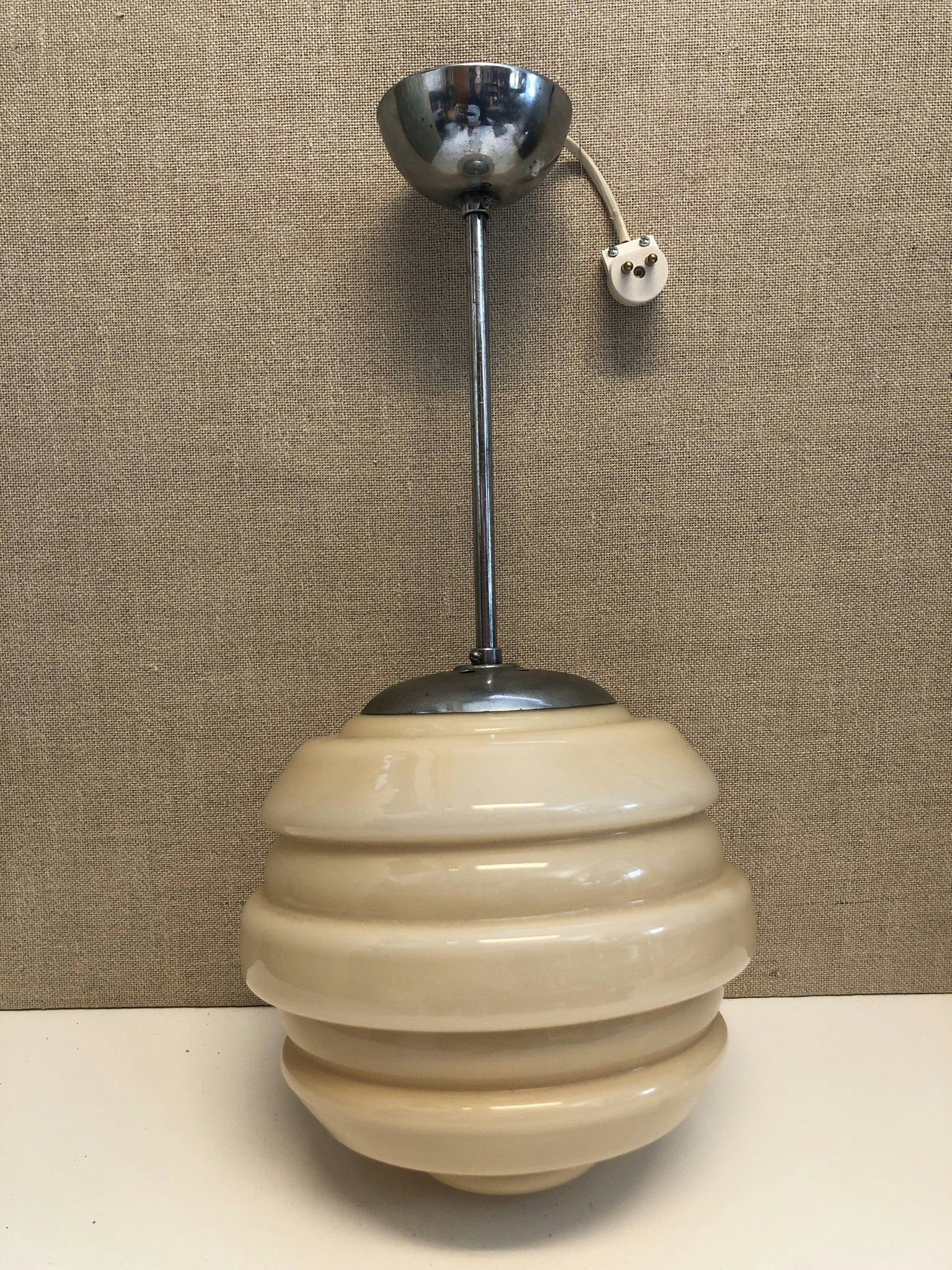 TAKLAMPA, metall/glas, Art Deco, 1920/30-tal.