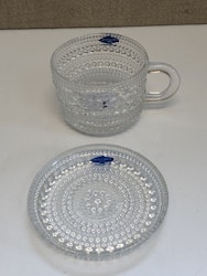 KOPP MED FAT, glas, " Kastehelmi", Nuutajärvi Notsjö, 1900-talets andra hälft.