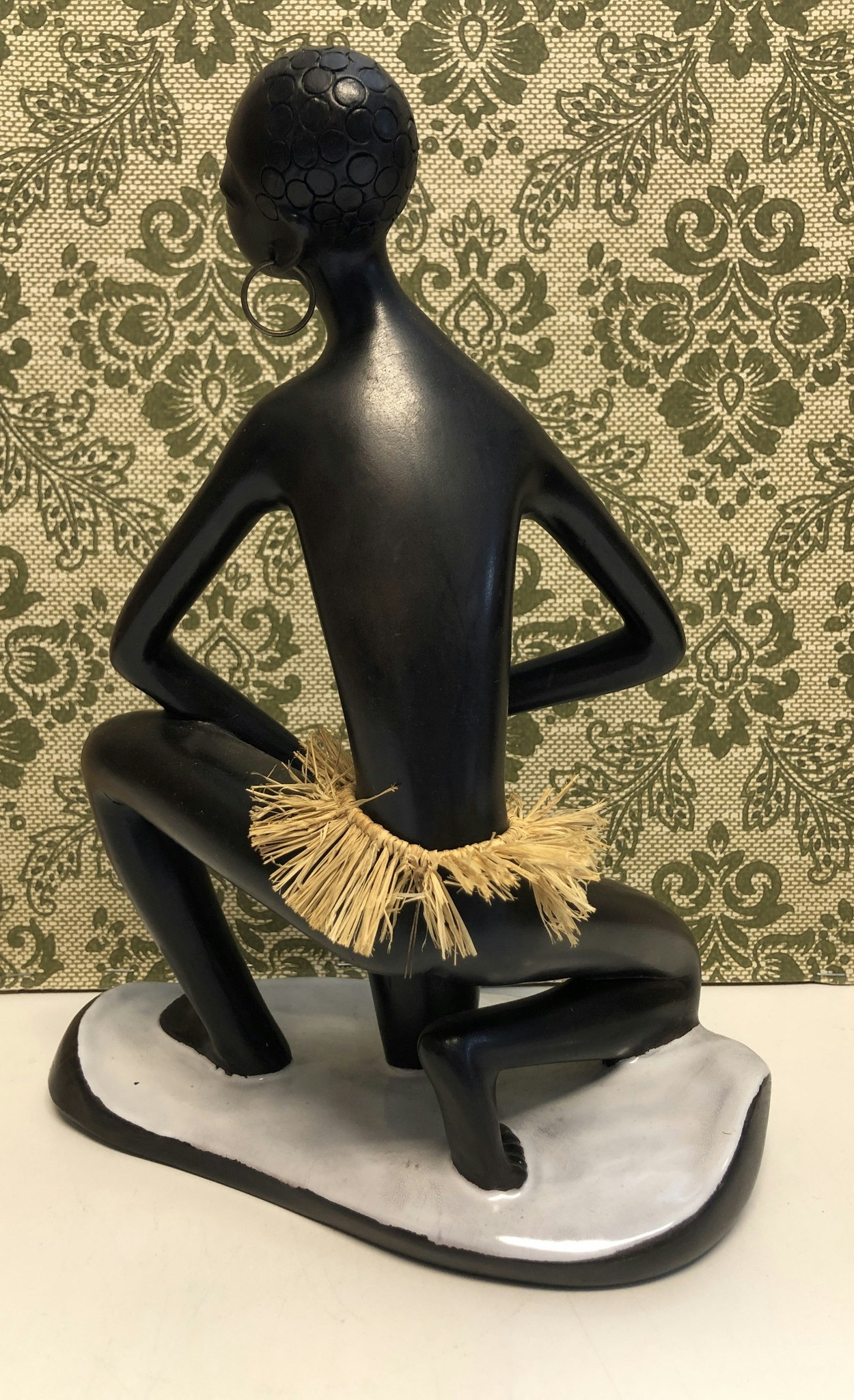 LEOPOLD ANZENGRUBER, skulptur, keramik, Afrikana, 50-tal. Österrike.