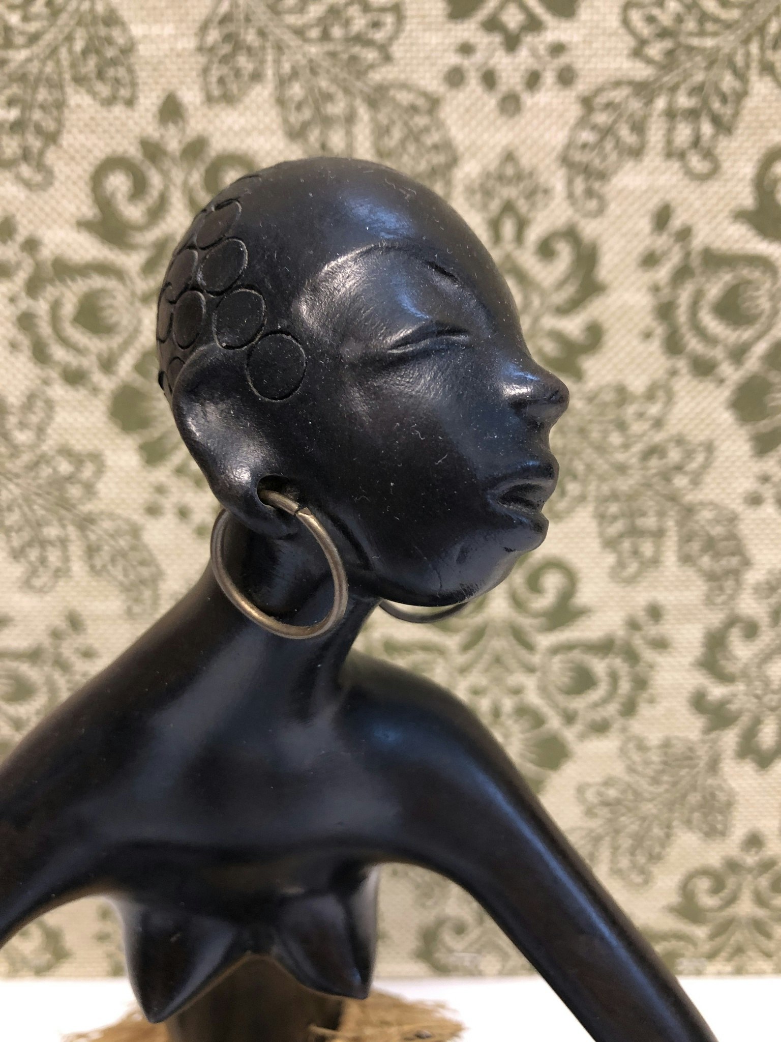 LEOPOLD ANZENGRUBER, skulptur, keramik, Afrikana, 50-tal. Österrike.