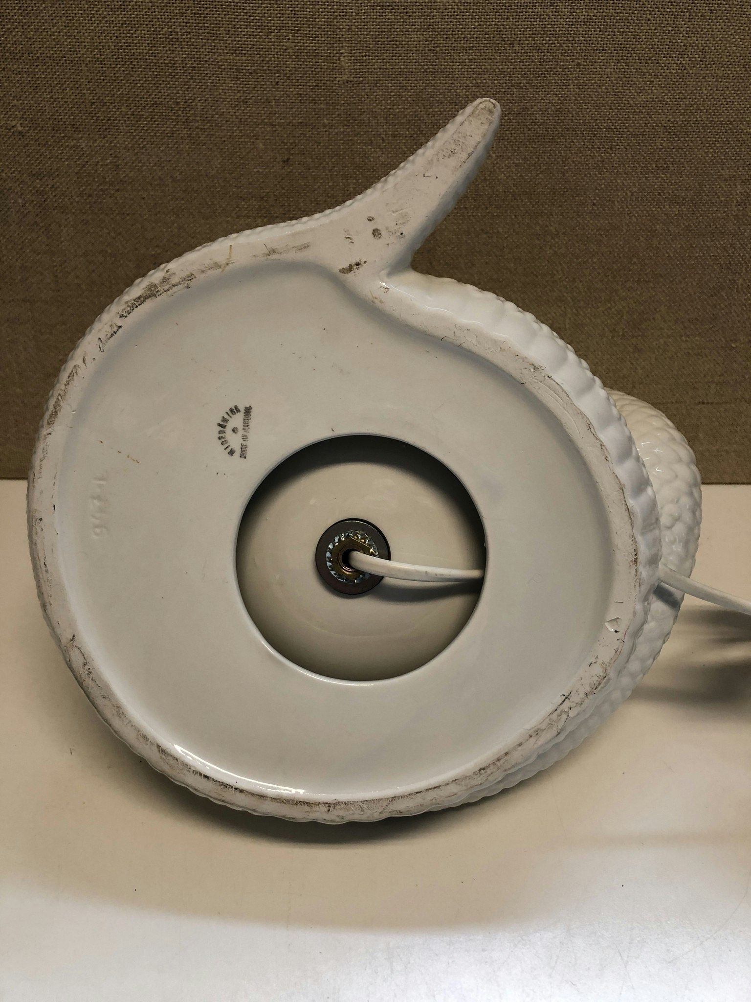 BORDSLAMPA, porslin/glas, "Kobra", Mideramica, Portugal, 1980-tal.