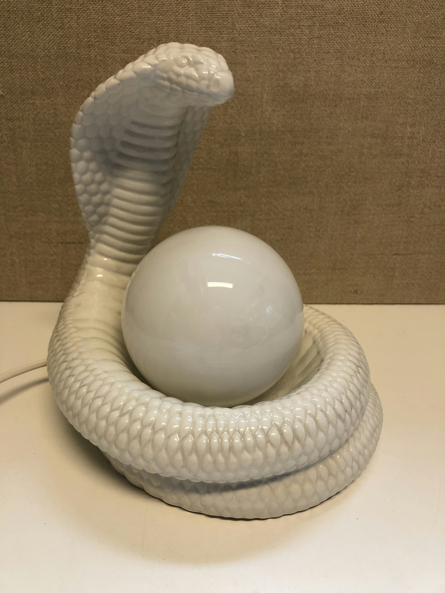 BORDSLAMPA, porslin/glas, "Kobra", Mideramica, Portugal, 1980-tal.
