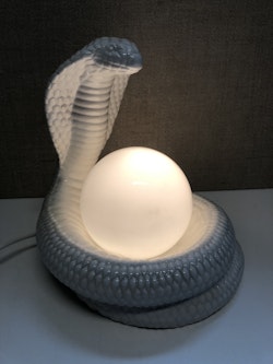 BORDSLAMPA, porslin/glas, "Kobra", Mideramica, Portugal, 1980-tal.