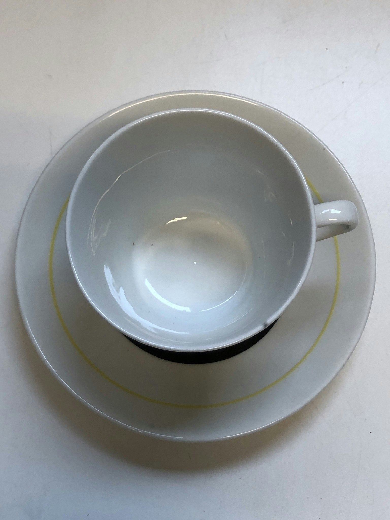 KAFFEKOPP MED FAT SAMT ASSIETT, "Bali", Rörstand, 1900-talets mitt.