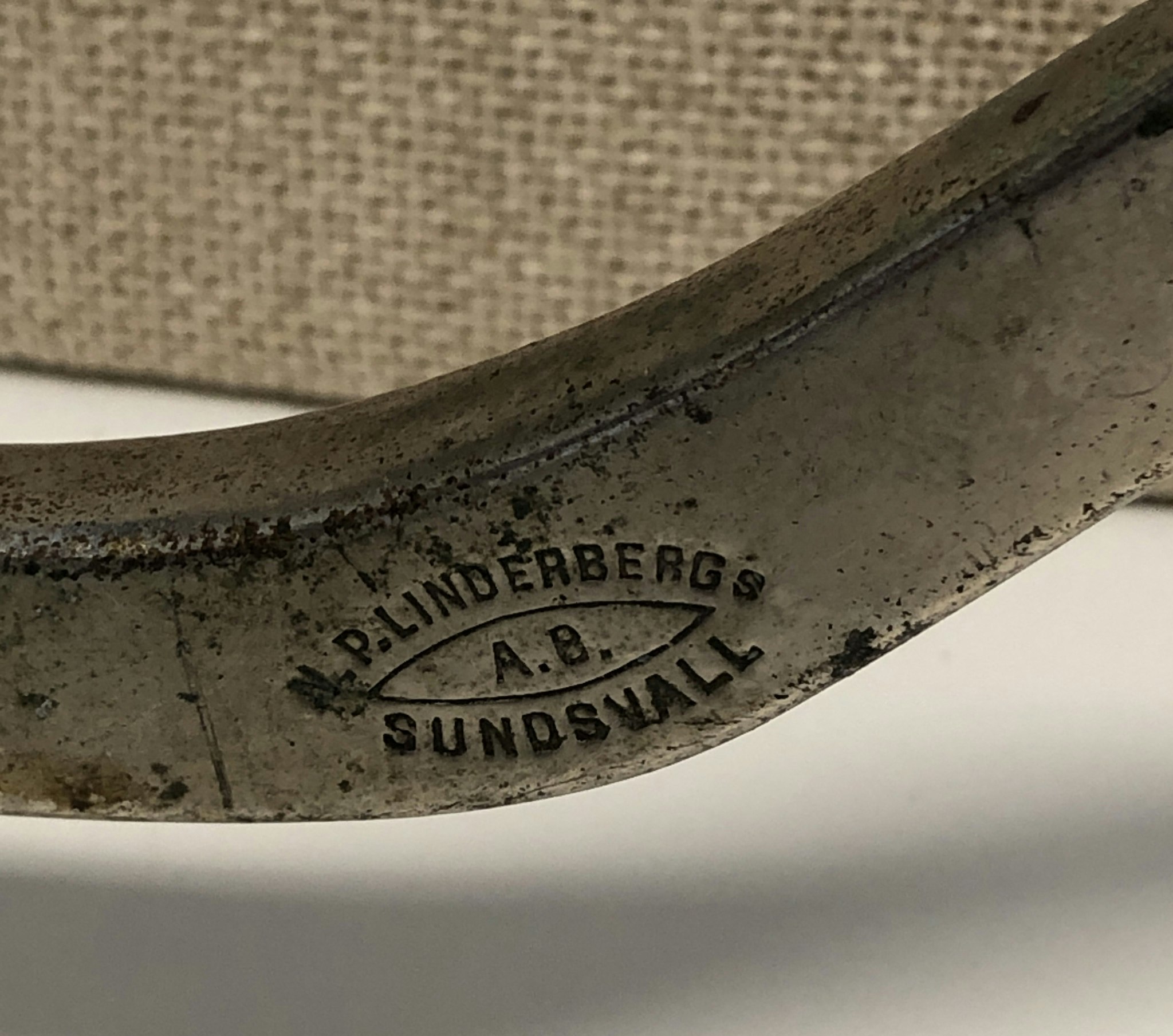 COAT HANGER, metal, "wall model", Nils Petter Lindeberg, Sundsvall, 18th/19th century.
