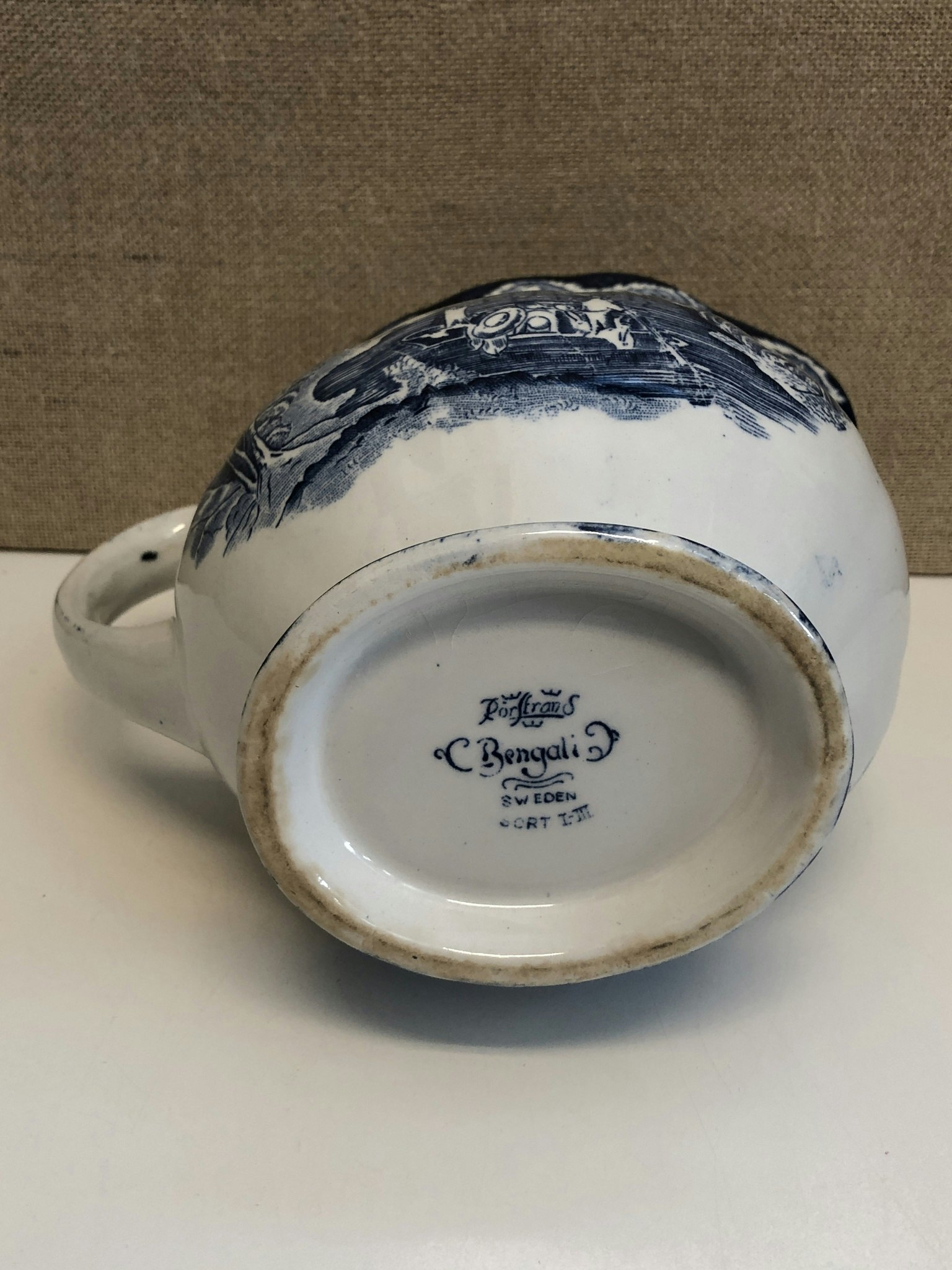TILLBRINGARE, porslin, "Bengali blå", Rörstrand.