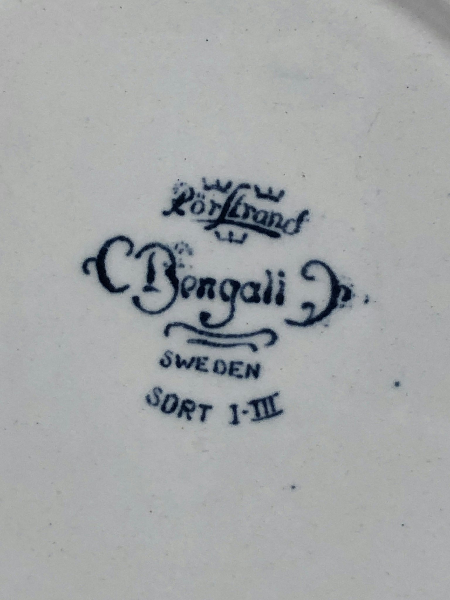 ASSIETT, porslin, "Bengali blå", Rörstrand.
