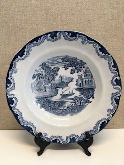DEEP PLATE, porcelain, "Bengali blue", Rörstrand.