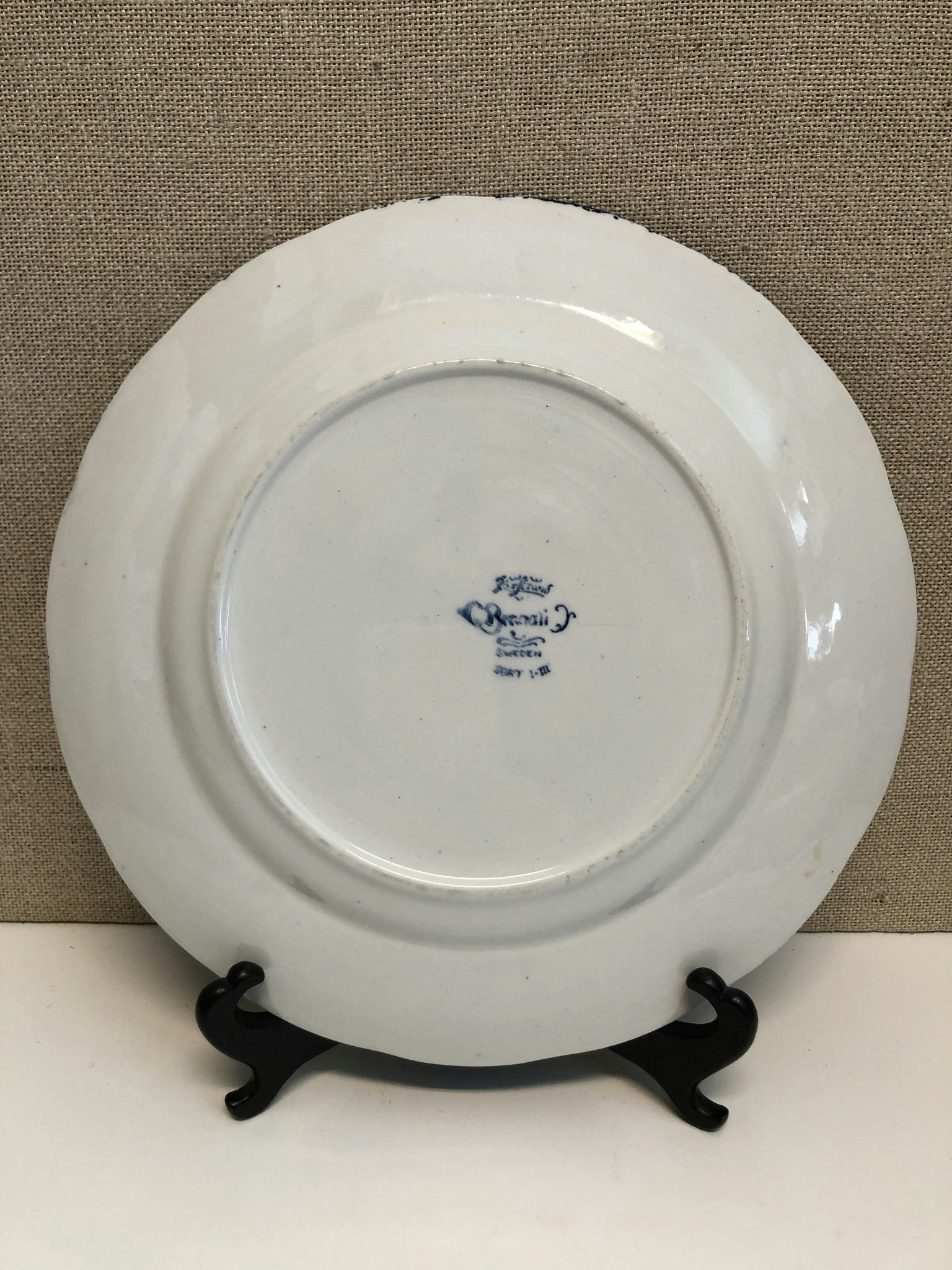 MATTALLRIK, porslin, "Bengali blå", Rörstrand.