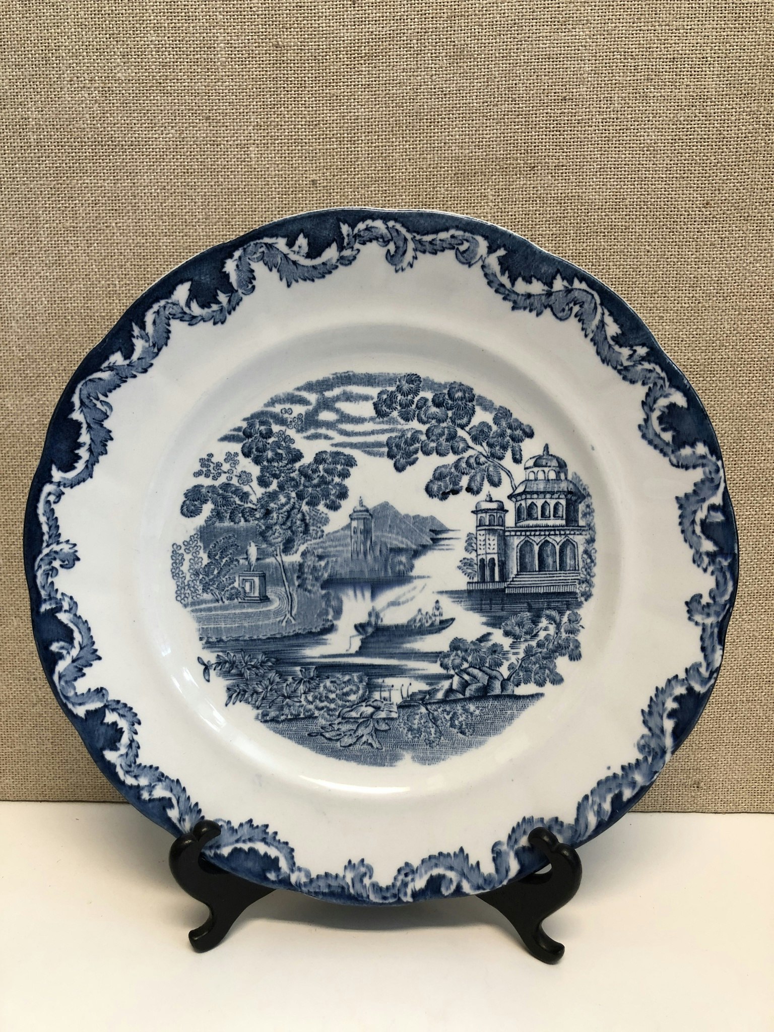 MATTALLRIK, porslin, "Bengali blå", Rörstrand.