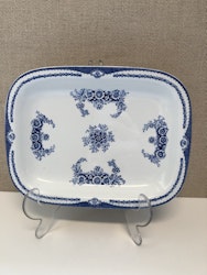 UPPLÄGGNINGSFAT, flintgods, "Ulrika blå", Rörstrand.
