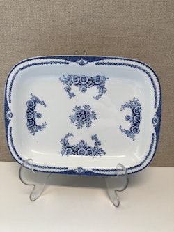 UPPLÄGGNINGSFAT, flintgods, "Ulrika blå", Rörstrand.