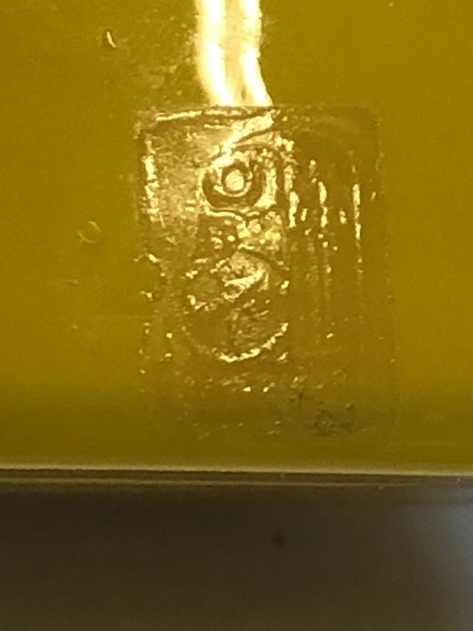 P.O. STRÖM. Vas, glas, Alsterfors, signerad.