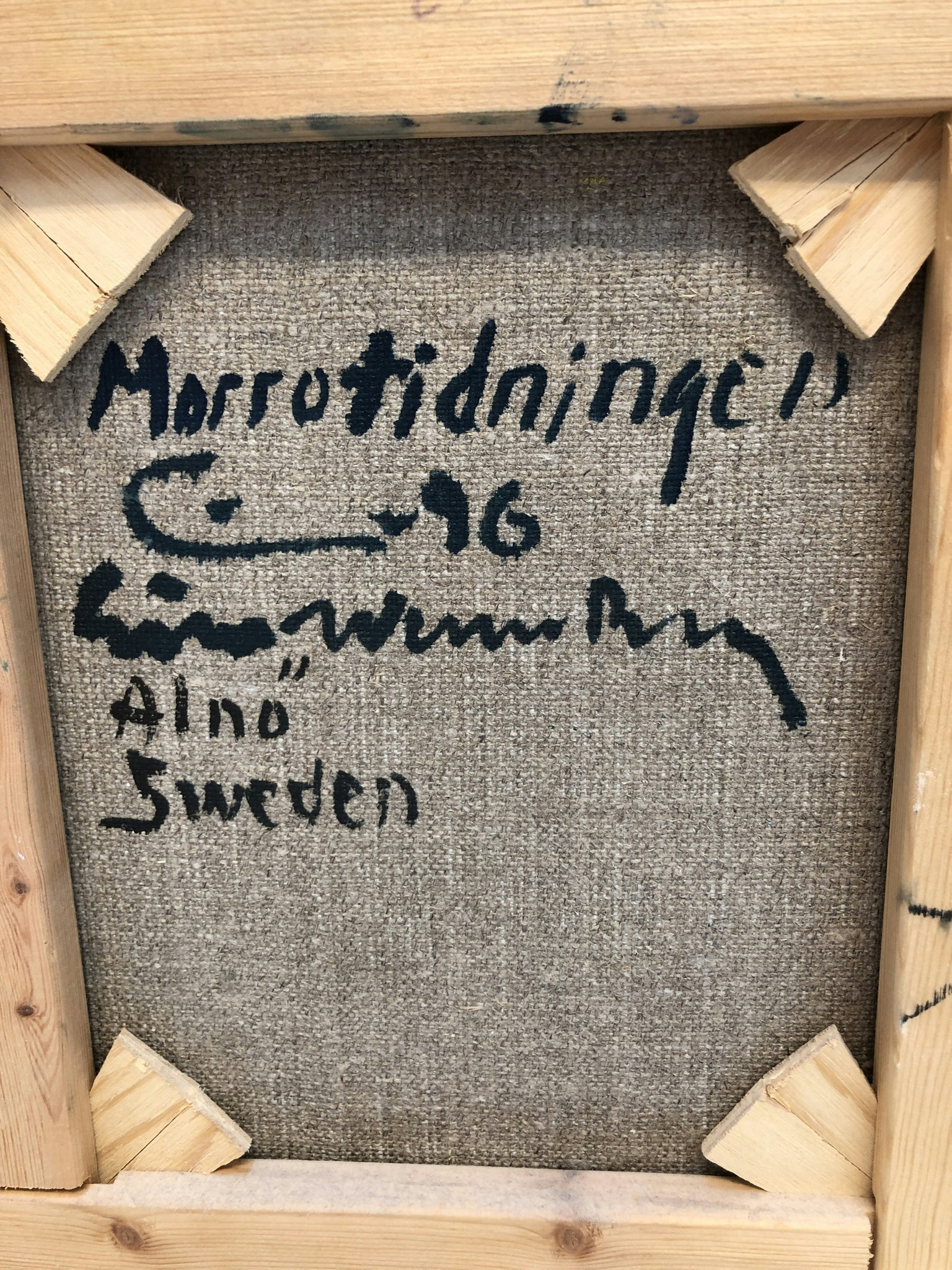 EINAR WENNBERG. Morgontidning, olja på duk, signerad och daterad 96.