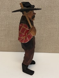 SCULPTURE, wood, mountaineer, unsigned.