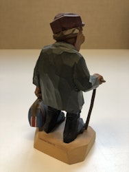 SCULPTURE, wood, "On the move", monogrammed GN.