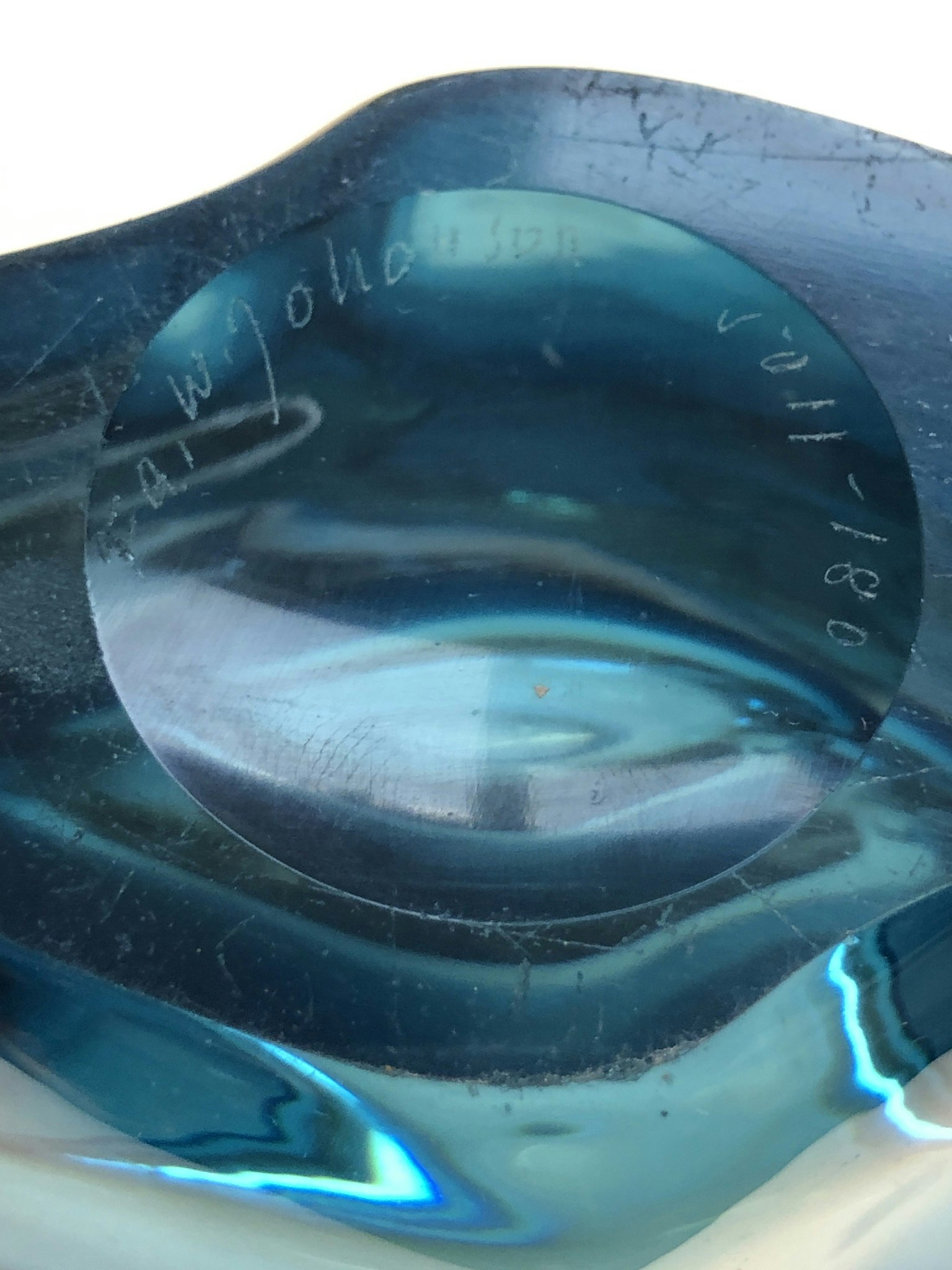 W JOHANSSON. Vase, glass, Orrefors, signed.