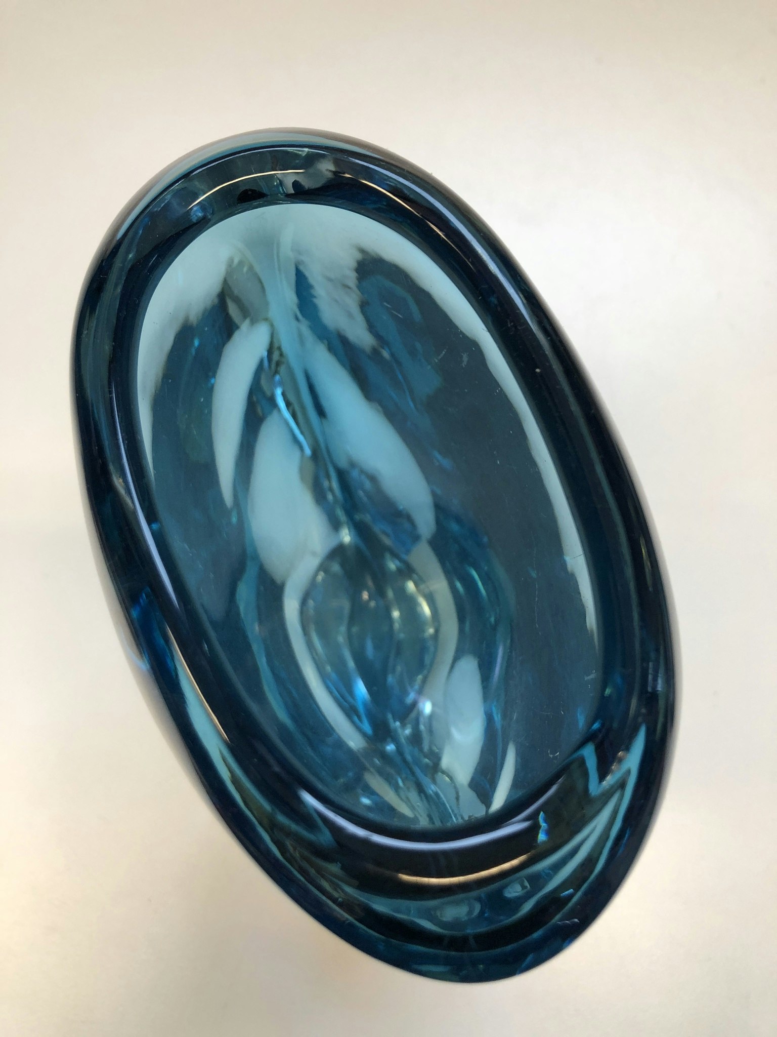 W JOHANSSON. Vase, glass, Orrefors, signed.