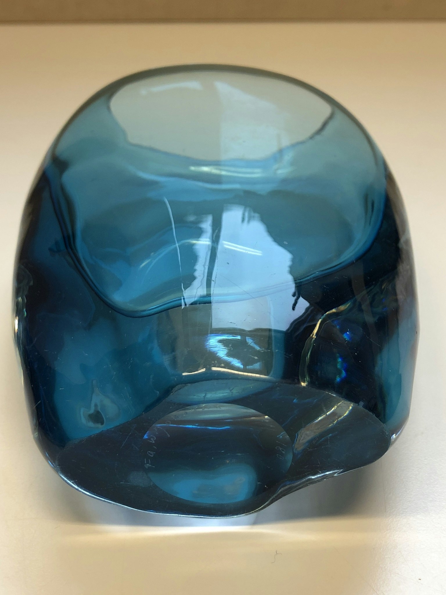 W JOHANSSON. Vase, glass, Orrefors, signed.