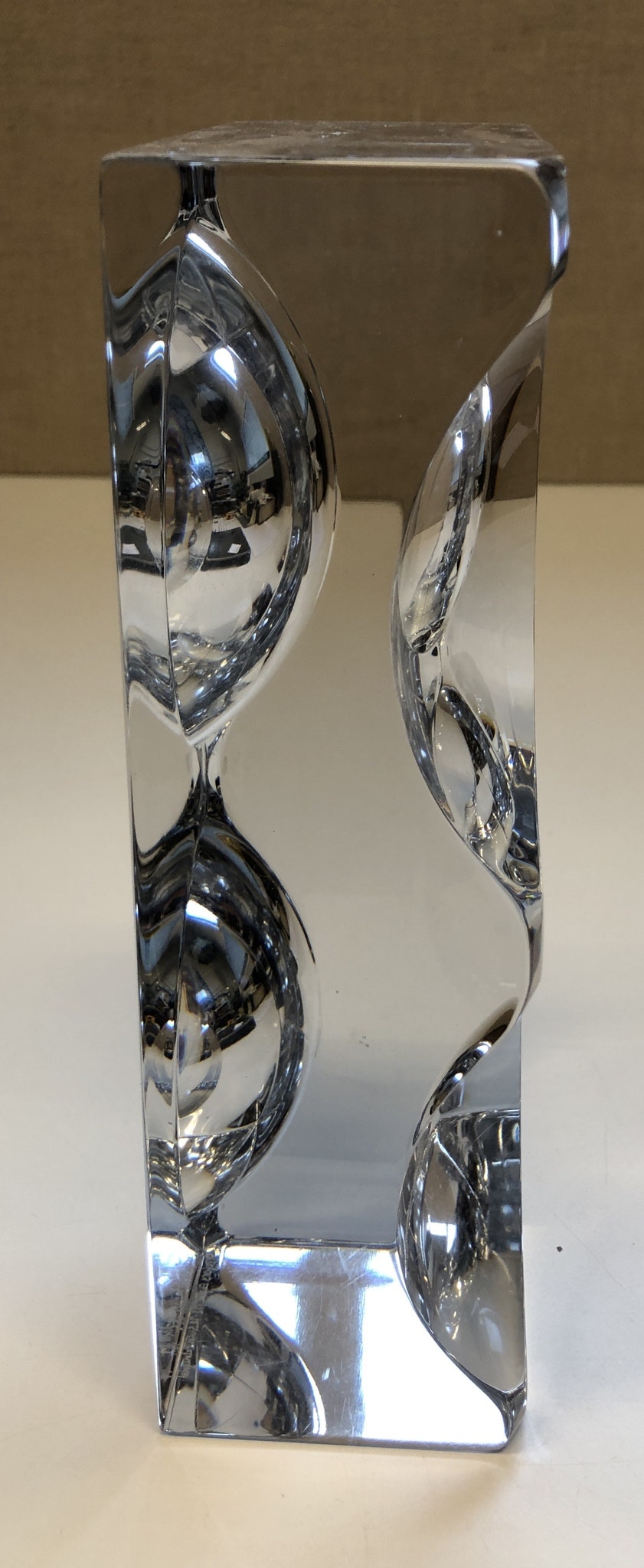 SVEN PALMQVIST. Sculpture, glass, signed Expo P 772 -72, Orrefors.