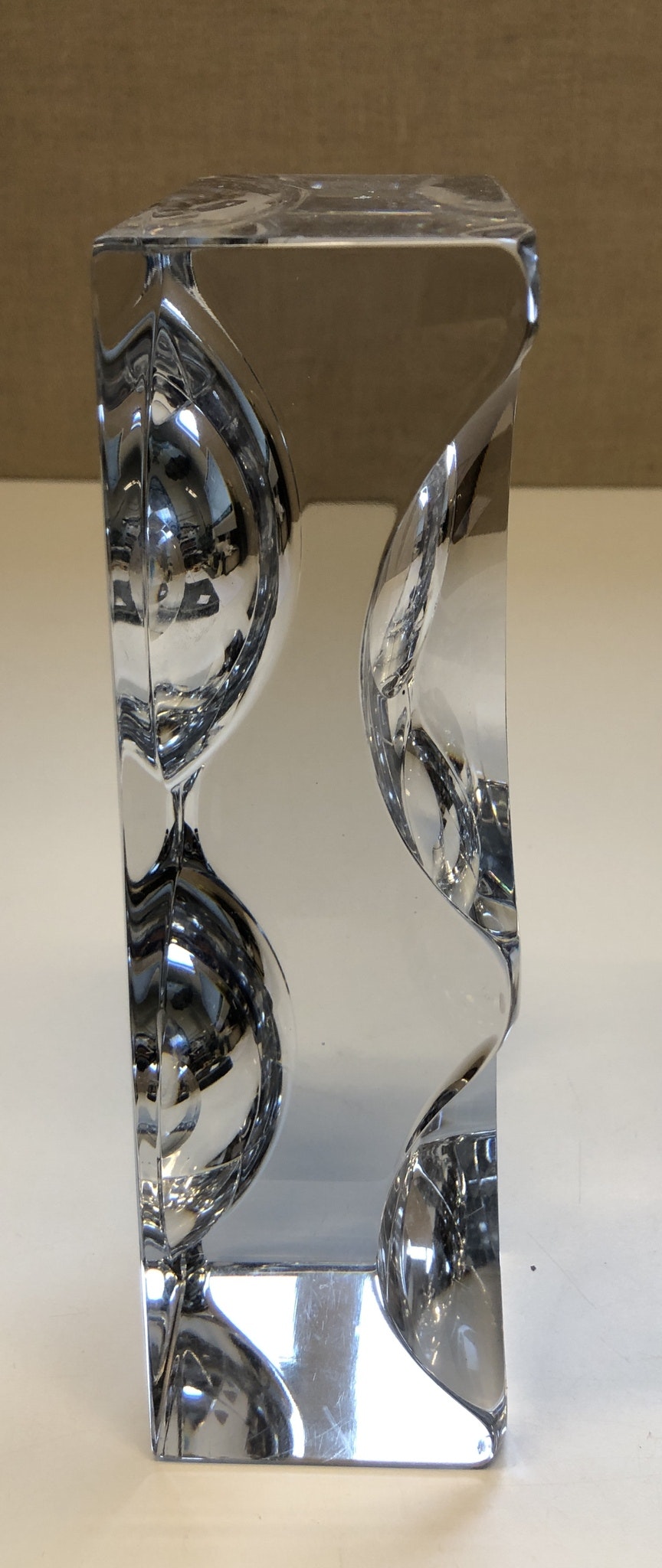 SVEN PALMQVIST. Sculpture, glass, signed Expo P 772 -72, Orrefors.