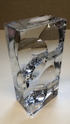 SVEN PALMQVIST. Sculpture, glass, signed Expo P 772 -72, Orrefors.