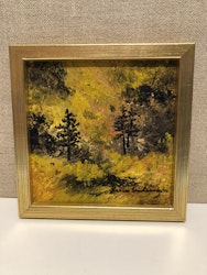 KARIN ANDERSSON. Composition, oil on panel, signed.