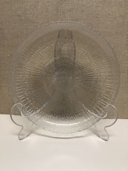 TAPIO WIRKKALA. Plate, glass, "Solaris", Iittala.