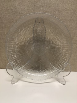 TAPIO WIRKKALA. Tallrik, glas, "Solaris",  Iittala.
