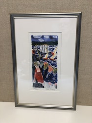 SVEN LIDBERG. Color lithograph, "Flottans käcka grabbar", signed and numbered 322/260.