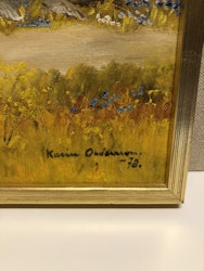 KARIN ANDERSSON. Olja på duk, "Körsbärsträd i blom", signerad och daterad -78..