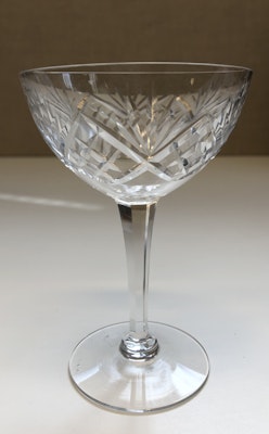 CHAMPAGNEKUPA, kristall, "Helga", 1900-tal.