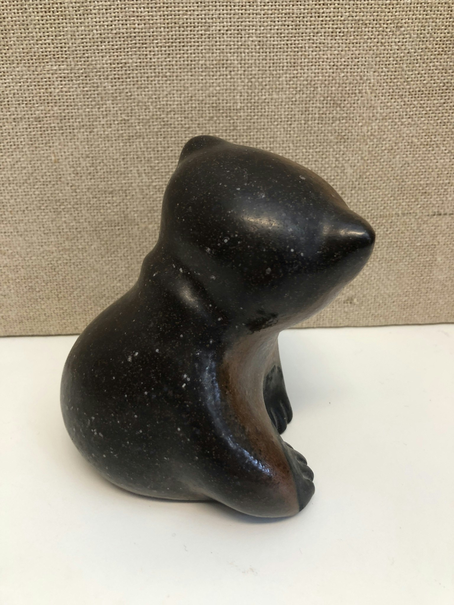 THOMAS HELLSTRÖM. Figurine, ceramic, "Björn", Nittsjö.