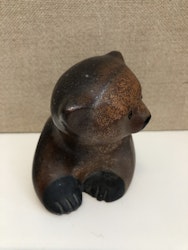 THOMAS HELLSTRÖM. Figurin, keramik, "Björn", Nittsjö.