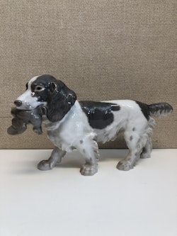 LAURITS JENSEN. Figurin, porslin, "Cockerspaniel" Bing & Gröndahl, Danmark.
