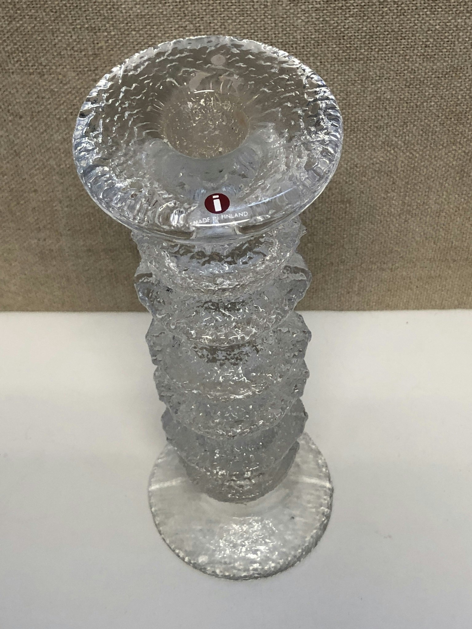 TIMO SARPANEVA. Ljusstake, glas, "Festivo", Iittala.