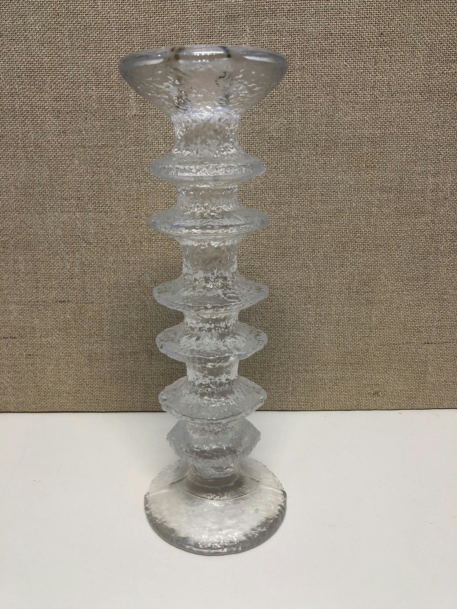 TIMO SARPANEVA. Ljusstake, glas, "Festivo", Iittala.