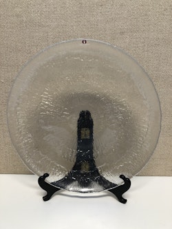 TAPIO WIRKKALA. Plate, glass, "Solaris", Iittala.