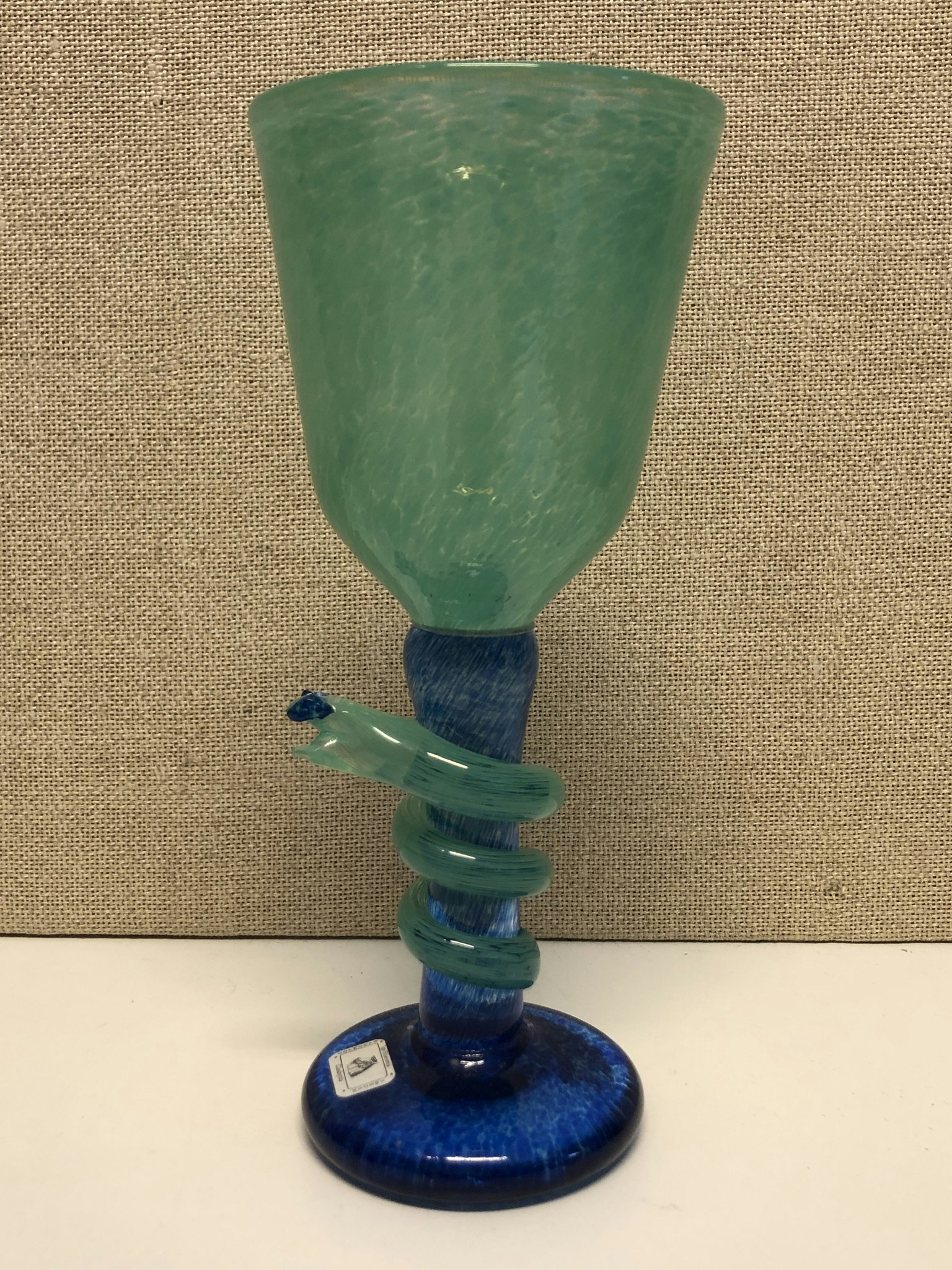 JAN STIEVENS. Wine glasses, handmade, Glashyttan.