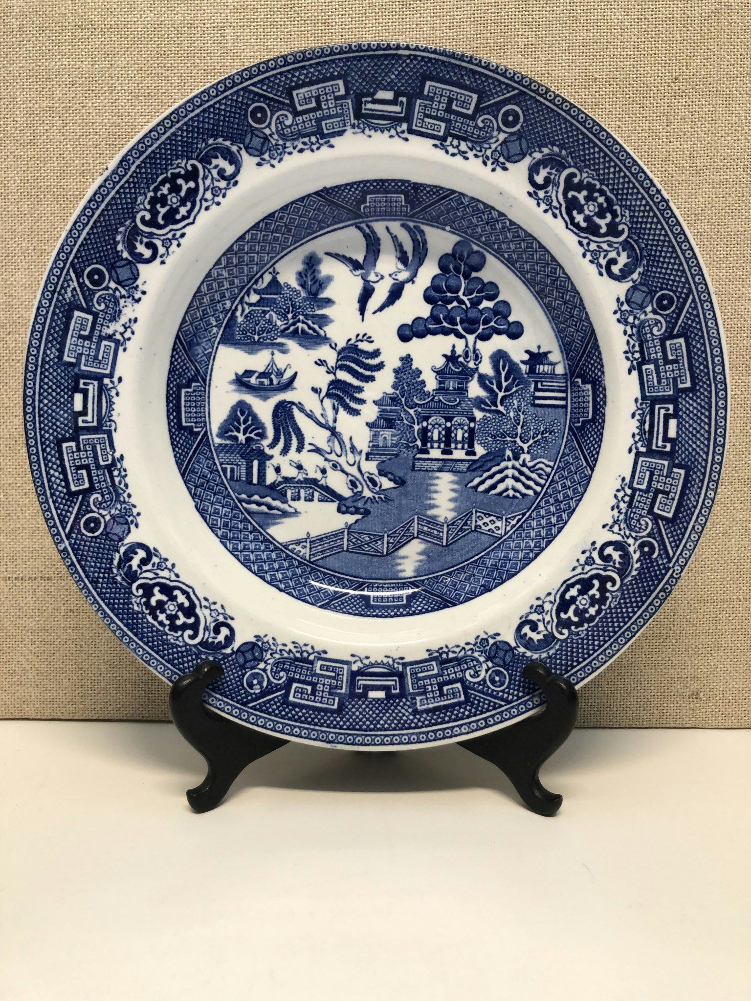 DEEP PLATE, porcelain, "Willow", Gustavsberg.