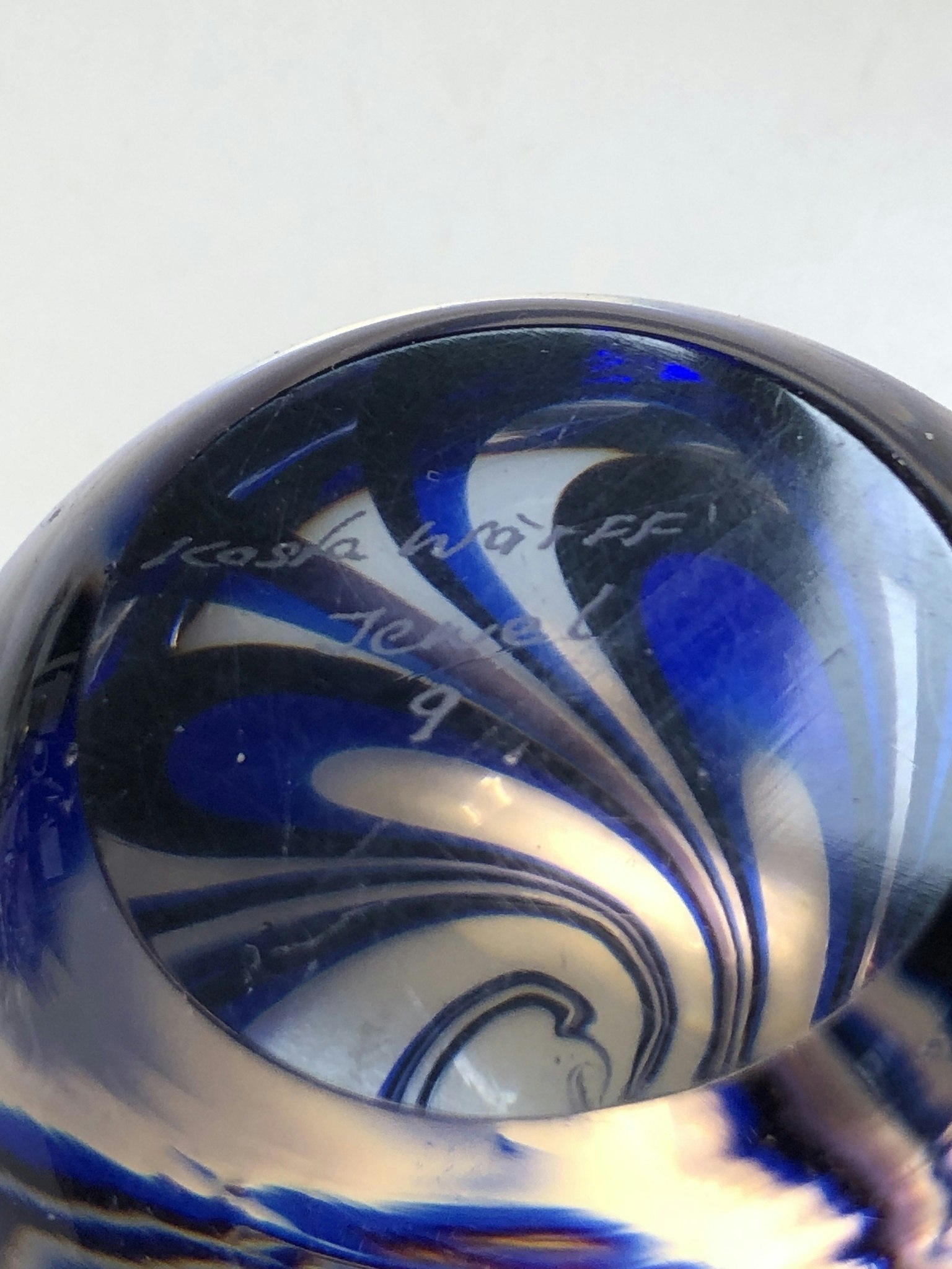 GÖRAN WÄRFF. Brevpress, glas, "Jewel 9", Kosta.