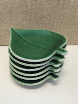 6 BOWL porcelain, leaf-shaped, "lillemor", Gefle, Sweden.