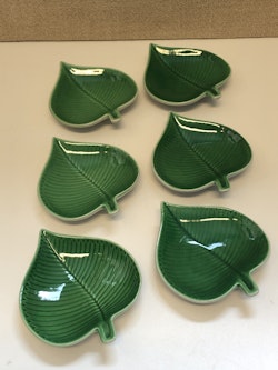 6 BOWL porcelain, leaf-shaped, "lillemor", Gefle, Sweden.