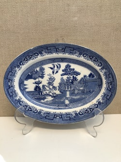 PLATTER, porcelain, "Willow", Gustavsberg.